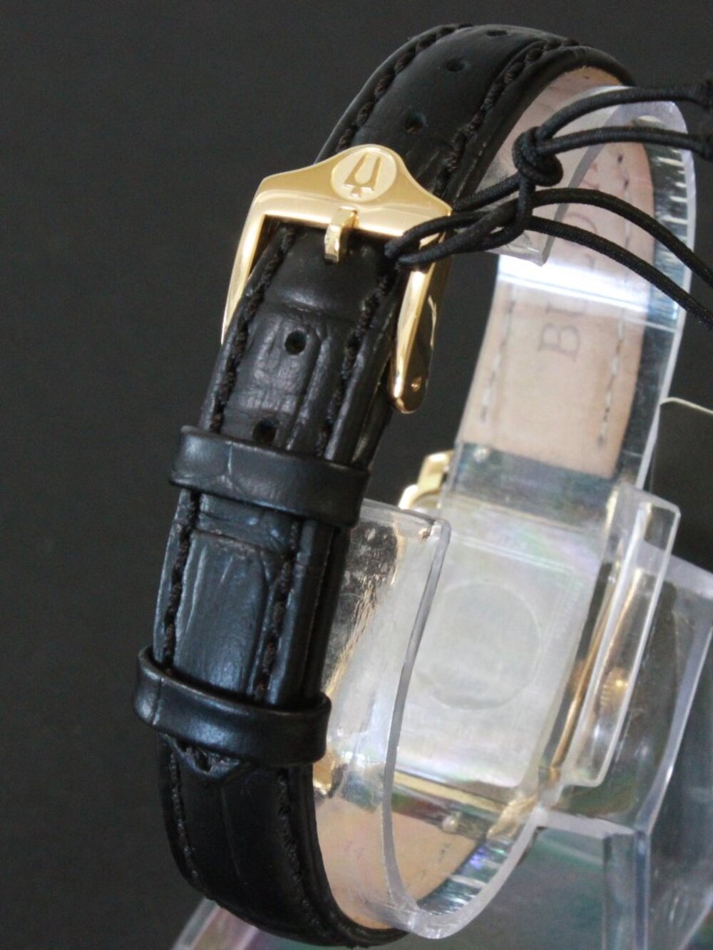 Bulova Ladies Sutton Classic Watch Diamond Accents MOP Dial Black Leather 21mm - Picture 8 of 11